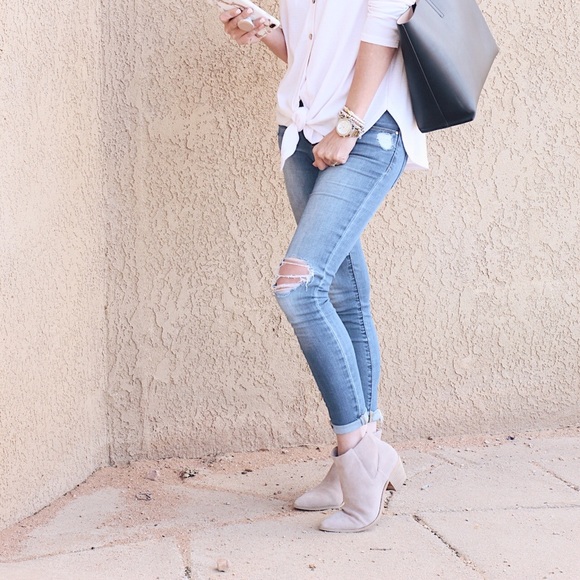 Suede booties! Sz 8.5 - Picture 3 of 3